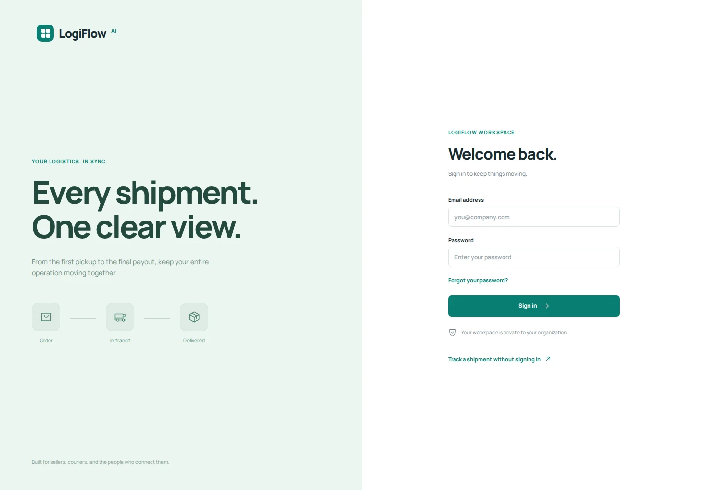 Logiflow product interface