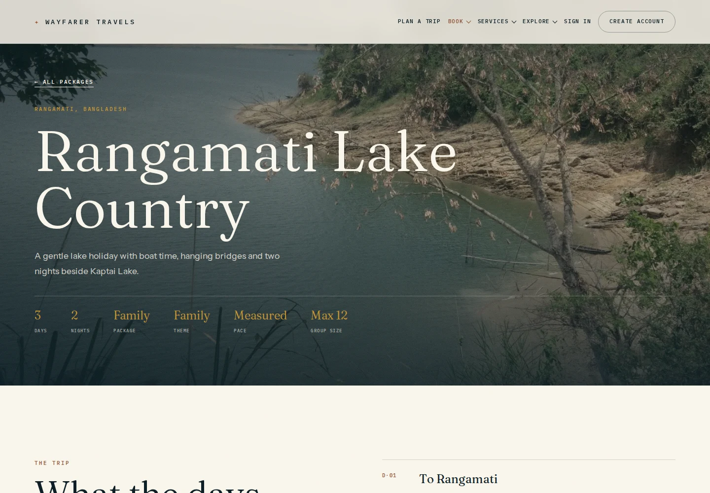 Itinerary & package detail